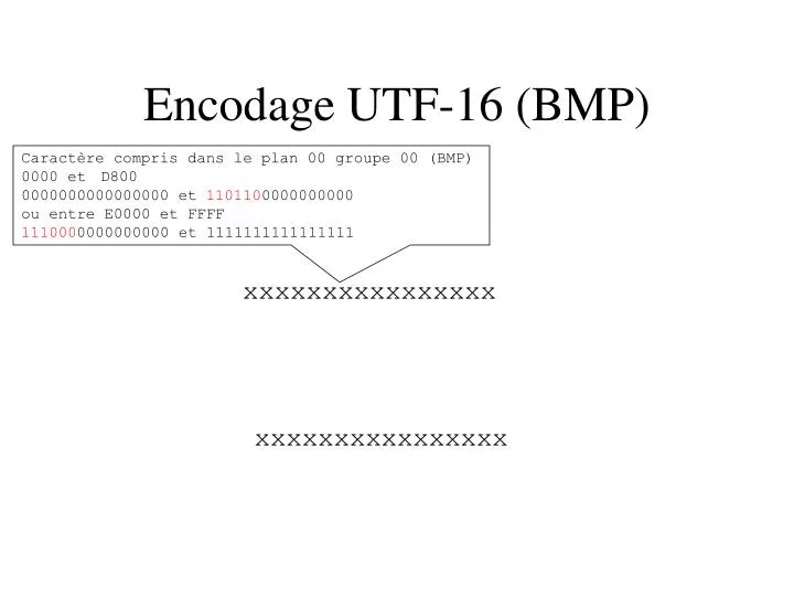 encodage utf 16 bmp