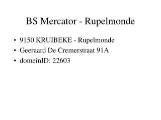 bs mercator rupelmonde