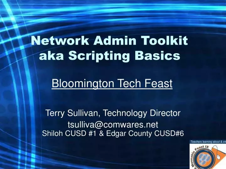network admin toolkit aka scripting basics
