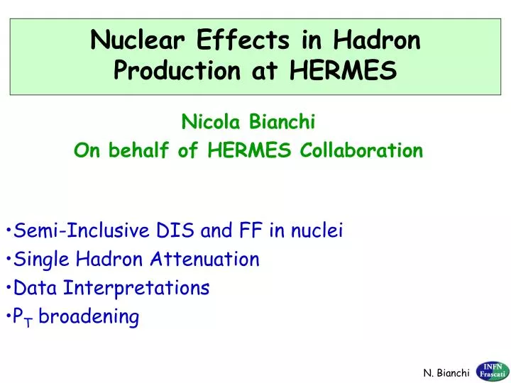 nuclear effects in hadron production at hermes