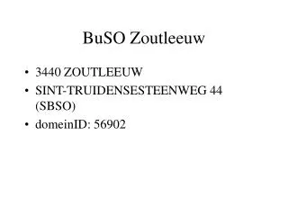 buso zoutleeuw