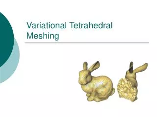 Variational Tetrahedral Meshing