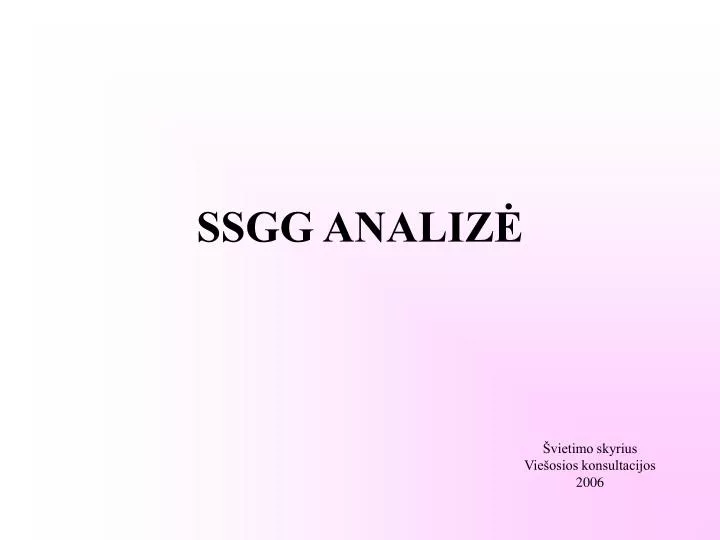 ssgg analiz