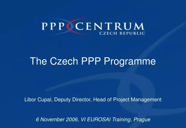 the czech ppp programme