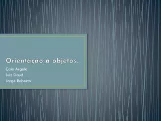 orienta o a objetos