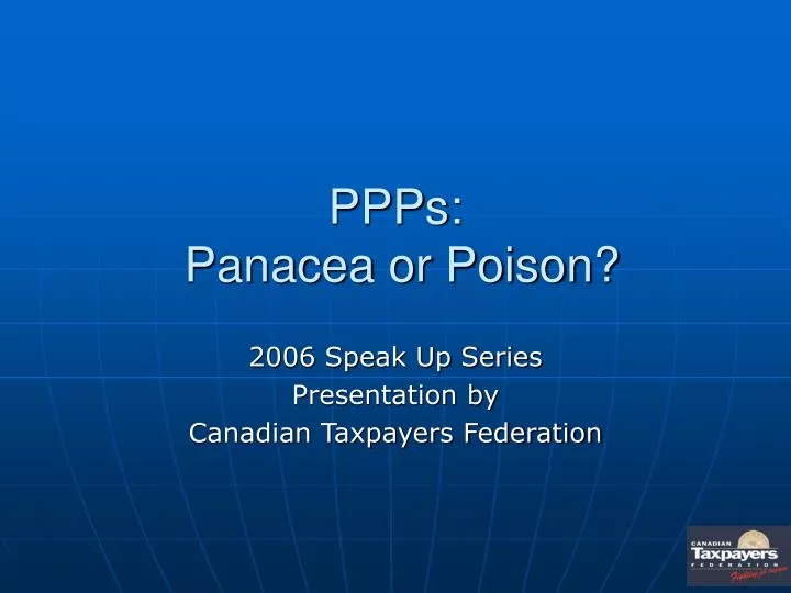 ppps panacea or poison