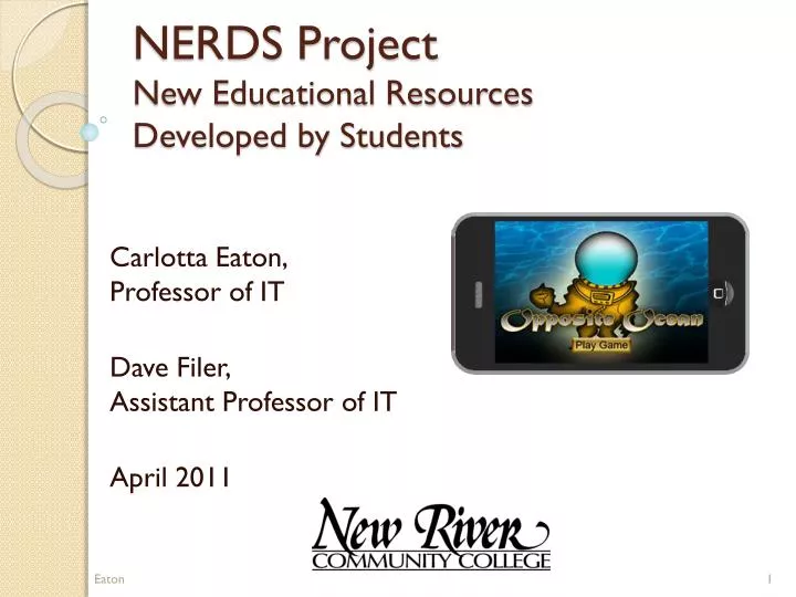 nerds project new educational resources developed by students