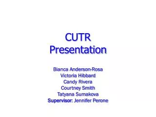 CUTR Presentation