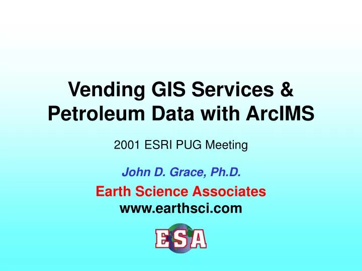 vending gis services petroleum data with arcims