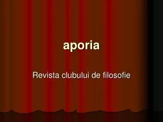 aporia