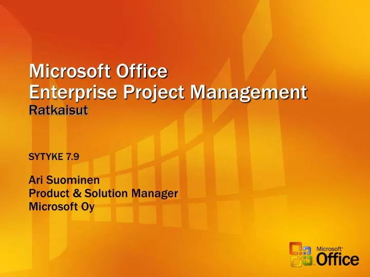 microsoft office enterprise project management ratkaisut