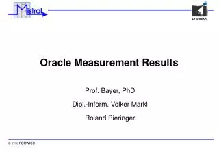 Oracle Measurement Results