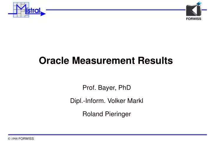 oracle measurement results