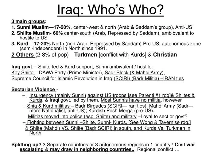 iraq who s who