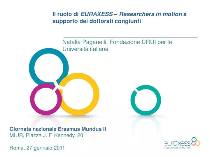 il ruolo di euraxess researchers in motion a supporto dei dottorati congiunti