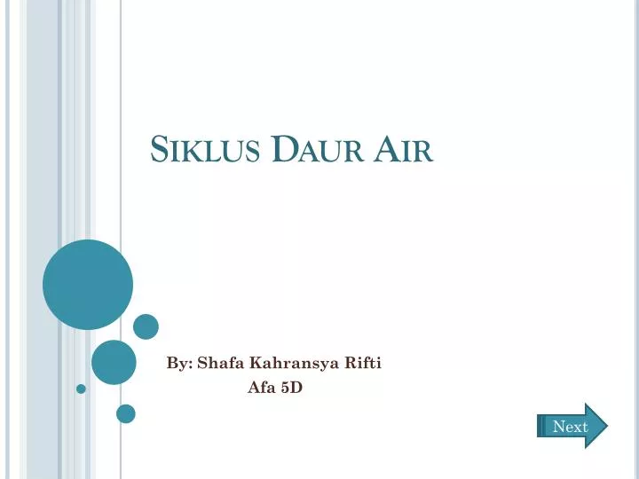 siklus daur air