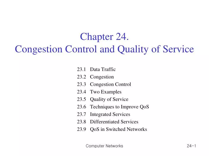 chapter 24 congestion control and quality of service