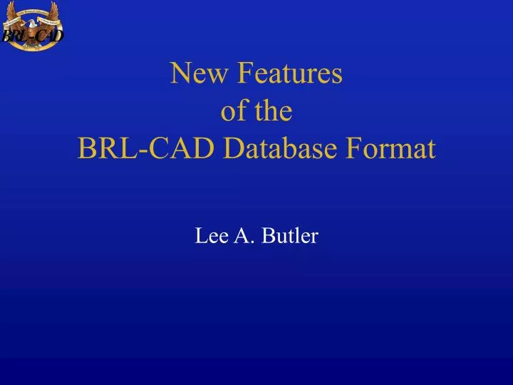 new features of the brl cad database format