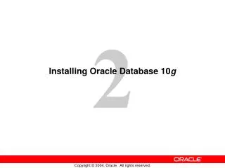 Installing Oracle Database 10 g