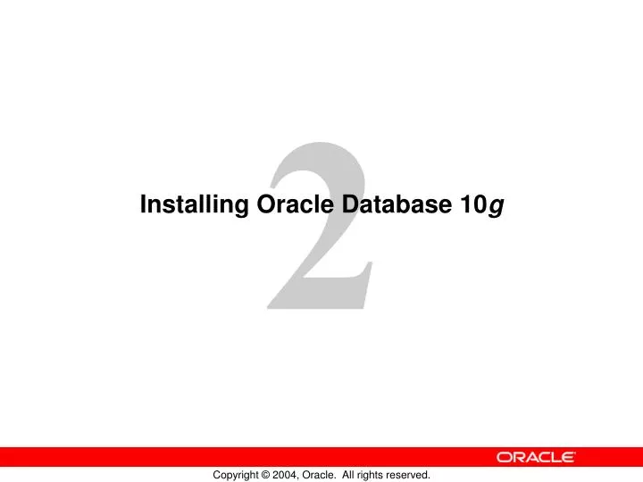 installing oracle database 10 g