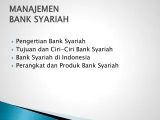 manajemen bank syariah