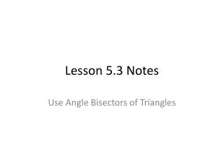 Lesson 5.3 Notes