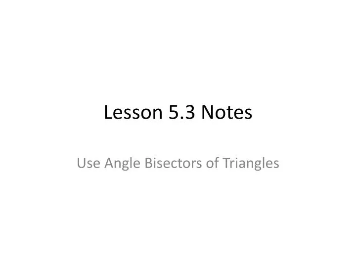 lesson 5 3 notes