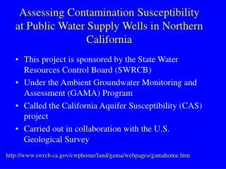 This project is sponsored by the State Water Resources Control Board (SWRCB)