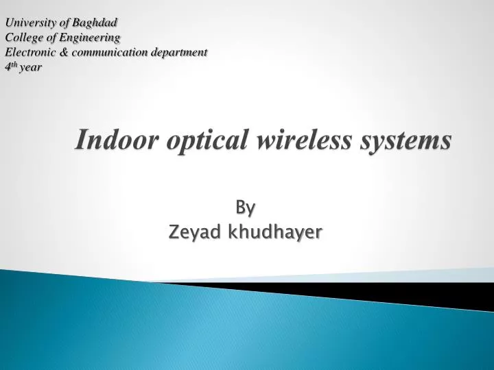 indoor optical wireless systems