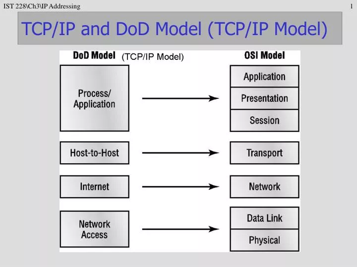 tcp ip and dod model tcp ip model