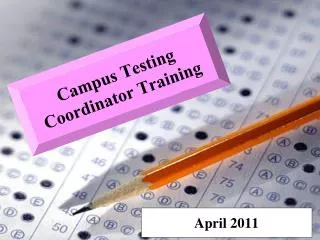 Campus Testing Coordinator Training