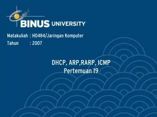 dhcp arp rarp icmp pertemuan 19