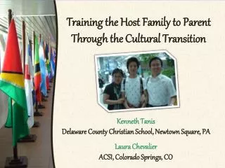Training the Host Family to Parent Through the Cultural Transition