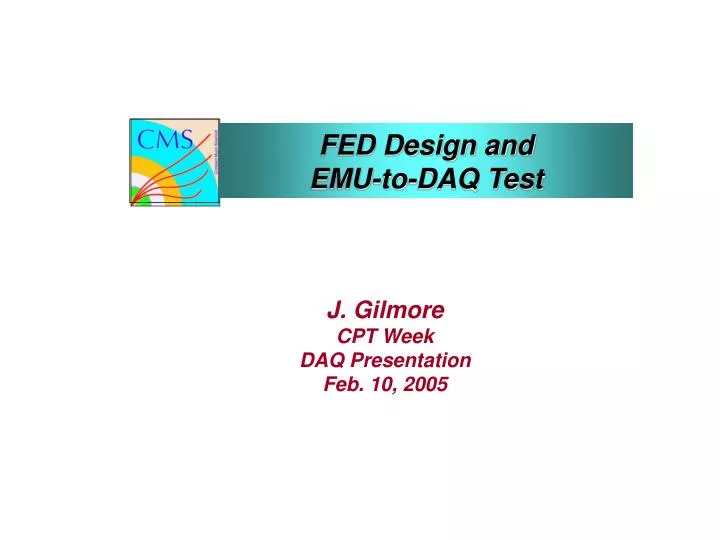 fed design and emu to daq test