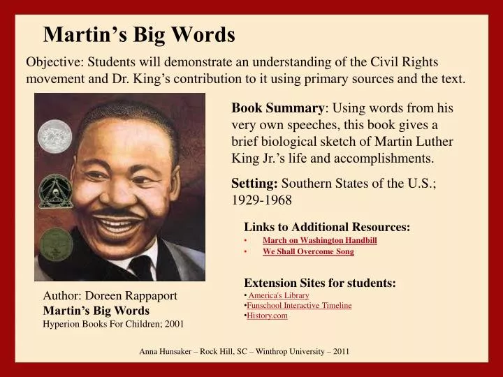 martin s big words