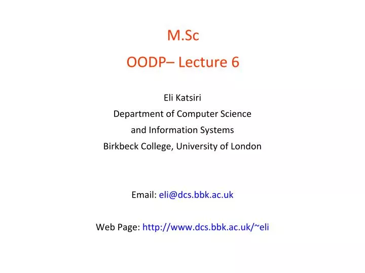 m sc oodp lecture 6