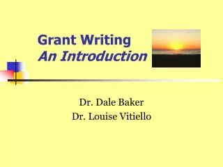 Grant Writing An Introduction