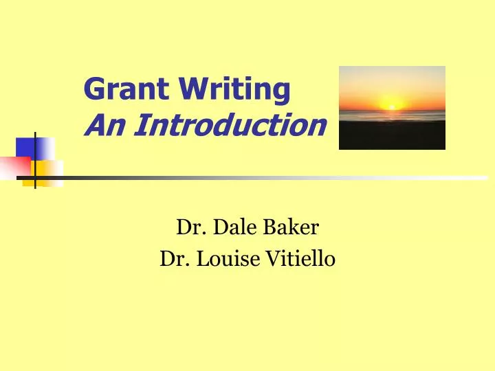 grant writing an introduction