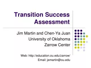 Transition Success Assessment