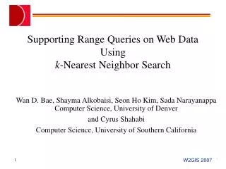 Supporting Range Queries on Web Data Using k -Nearest Neighbor Search
