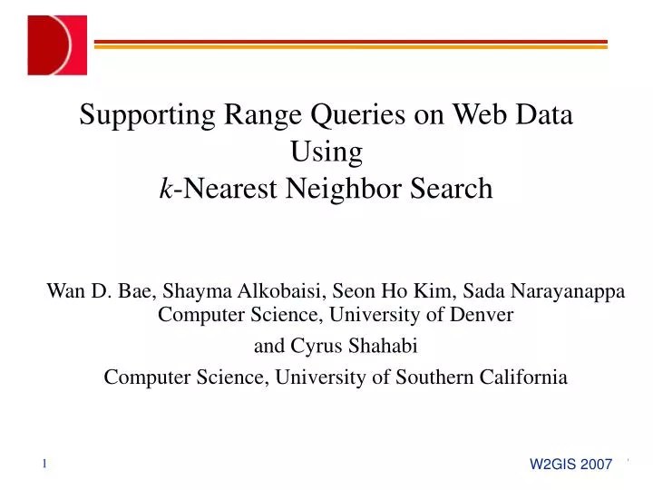 supporting range queries on web data using k nearest neighbor search