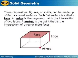 Example 1A: Classifying Three-Dimensional Figures