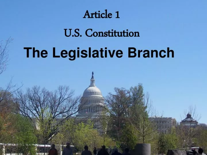 article 1 u s constitution