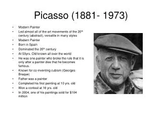 Picasso (1881- 1973)
