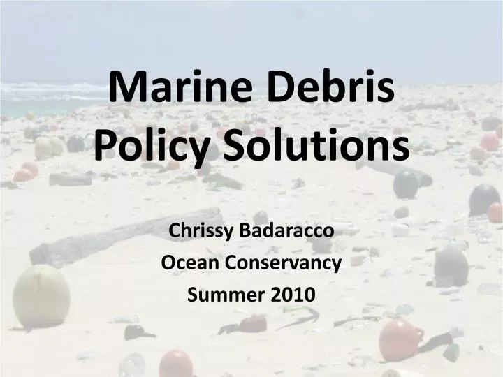 marine debris policy solutions