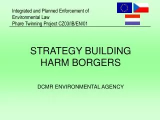 STRATEGY BUILDING HARM BORGERS
