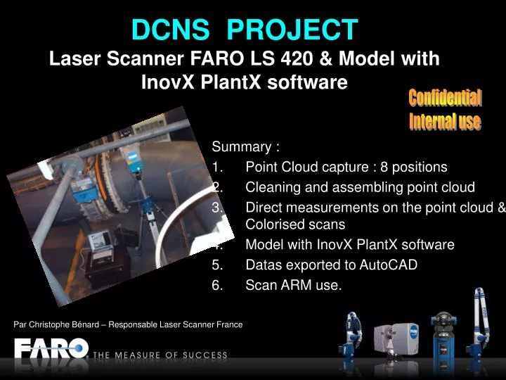 dcns project laser scanner faro ls 420 model with inovx plantx software