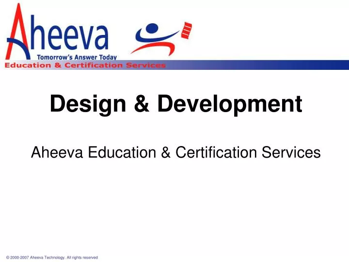 design development aheeva education certification services