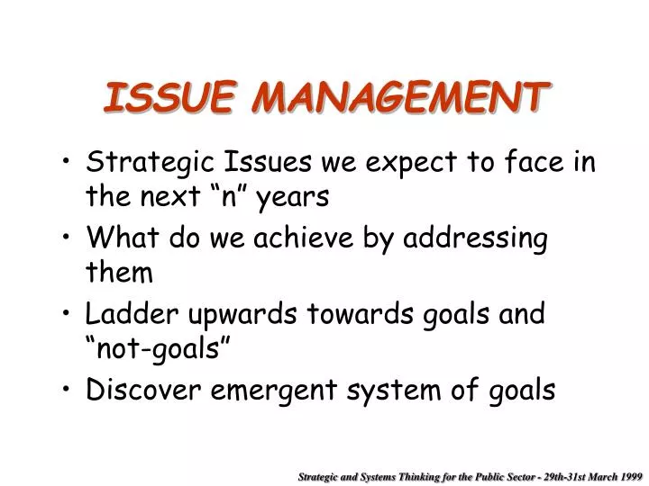 issue management
