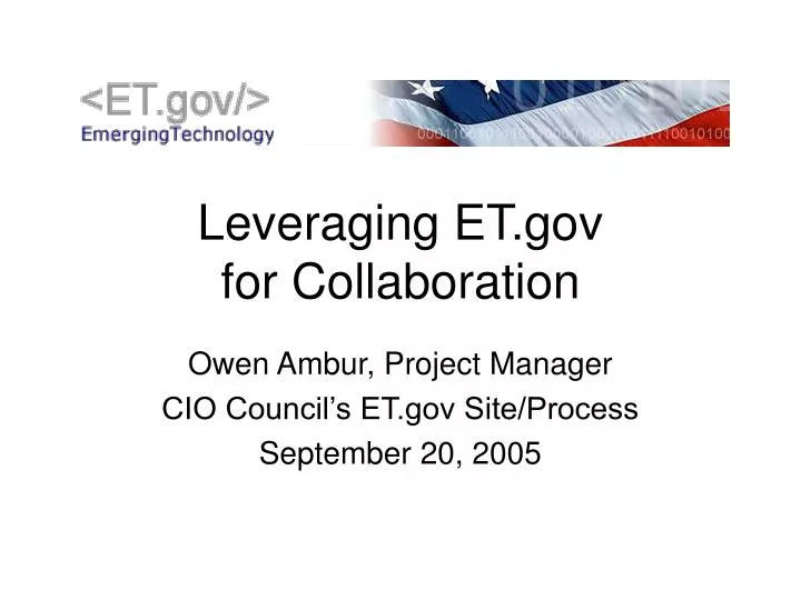 leveraging et gov for collaboration